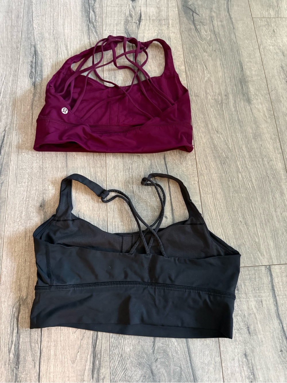lululemon athletica Strappy Low-Impact Bras - Burgundy & Black